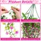 6PCS Artificial Hanging Ferns – Faux Ivy Vine with Flowers for Indoor & Outdoor Decor (Fuchsia)